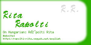 rita rapolti business card